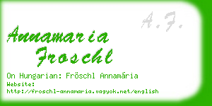 annamaria froschl business card